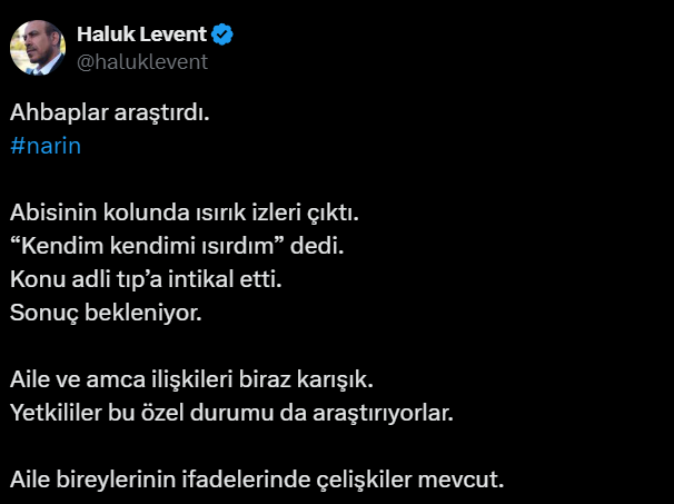 Haluk Levent Narin Açıklaması Amedtimes