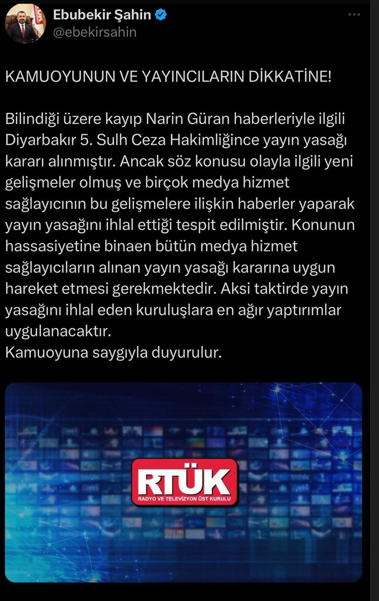 Amedtimes Rtük Narin Uyarı