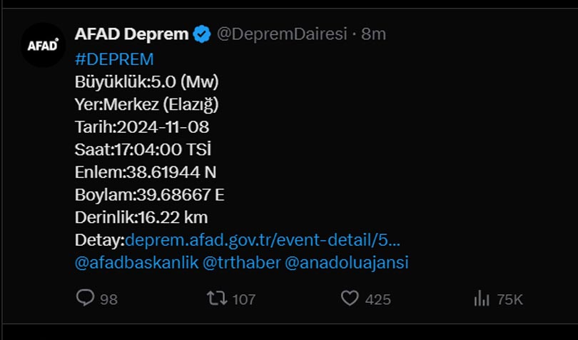 Afad Deprem