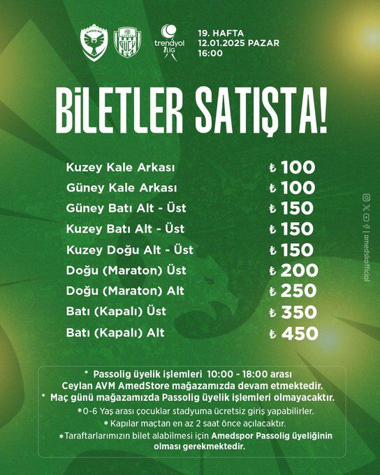 Amedspor Bilet