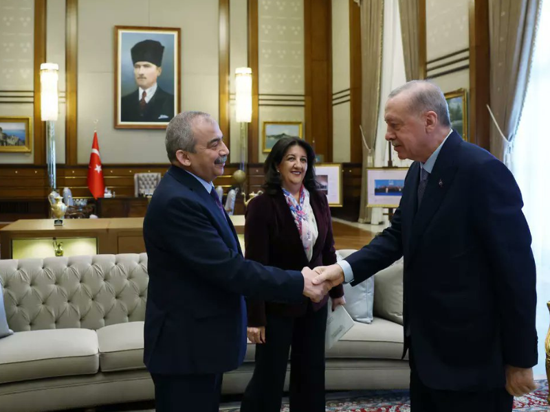 Erdoğan Ile Dem Parti Heyeti Görüşmesinden Ilk Fotoğraflar (2)