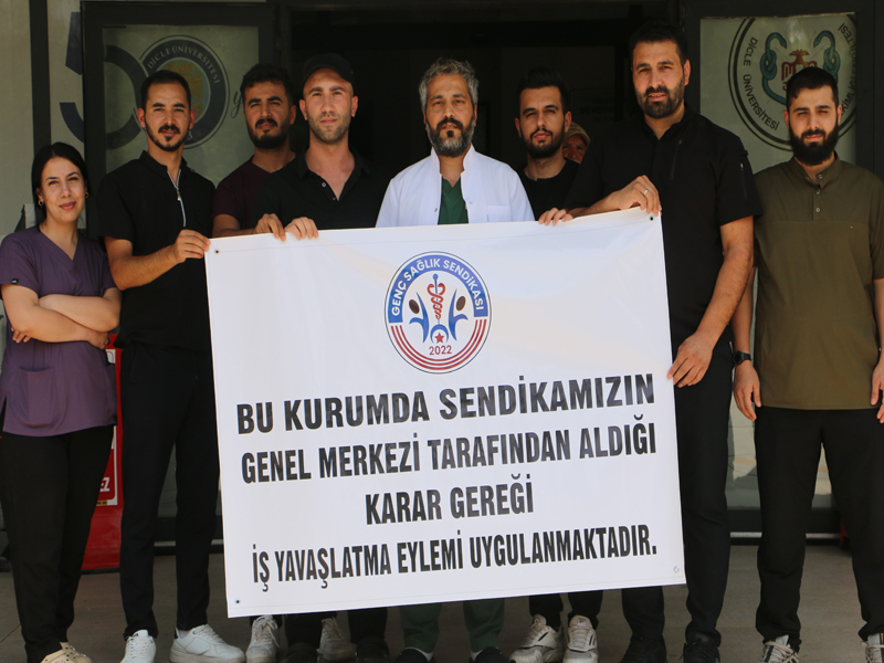 Dicle Üniversitesi Diş Hekimliği Fakültesi'nde Iş Bırakma Eylemi2