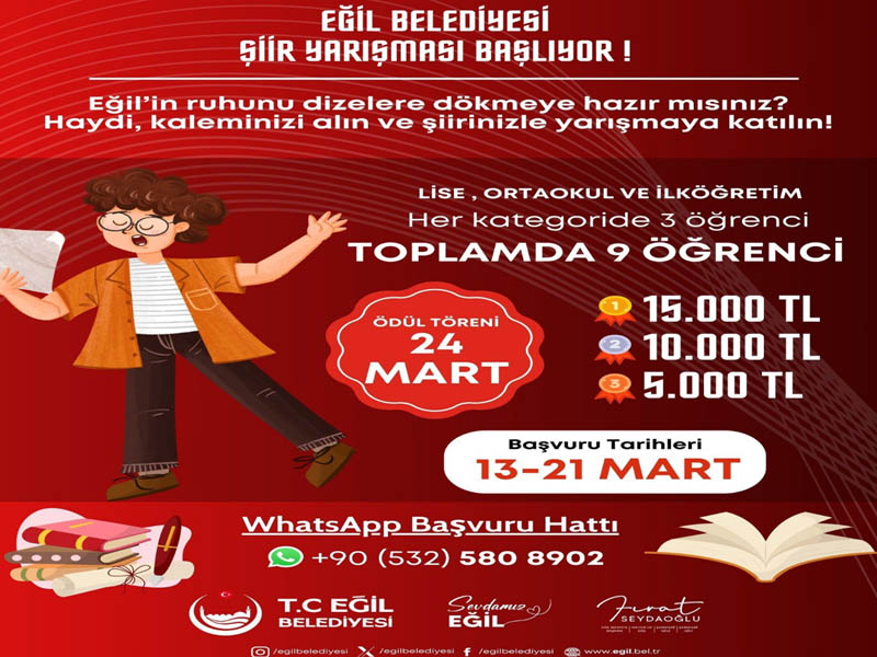 Eğil Belediyesi'nden Şiir Yarışması Duyurusu1