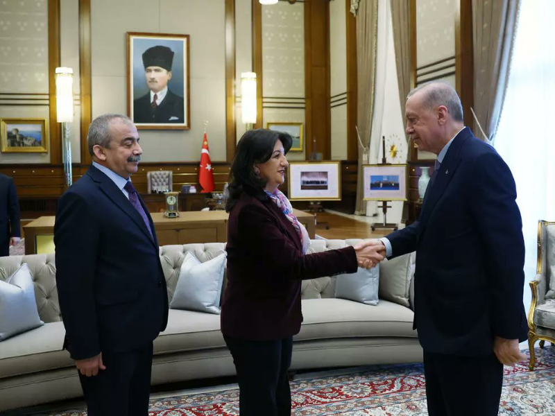 Erdoğan Ile Dem Parti Heyeti Görüşmesinden Ilk Fotoğraflar