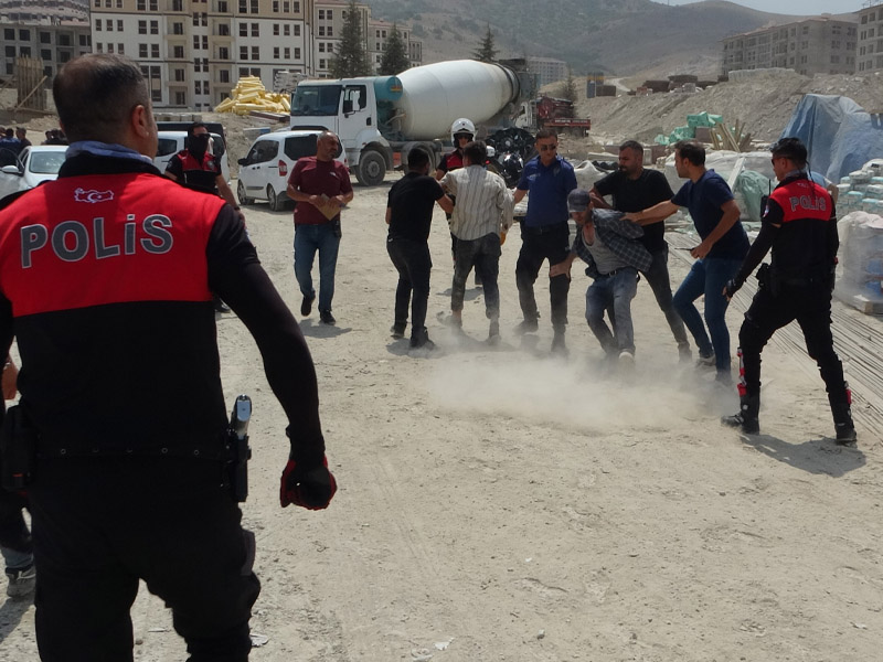 Malatya'da Şantiyede Kavga2