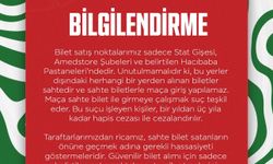 Amedspor sahte biletlere karşı uyardı