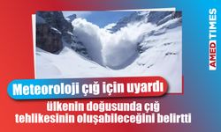 Meteoroloji çığ için uyardı