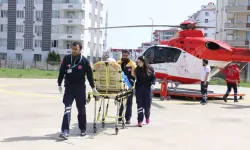 Diyarbakır'da kalp krizi geçiren hasta için ambulans helikopter havalandı