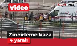 5 aracın karıştığı kazada 4 kişi yaralandı