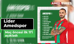 Lider Amedspor maç öncesi ilk 11’i açıkladı