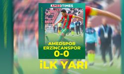 Lider Amedspor-Erzincanspor ilk yarıyı berabere kapattı