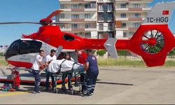 Diyarbakır'daki yaralı için ambulans havalandı