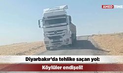 Diyarbakır’da tehlike saçan yol: Köylüler endişeli!