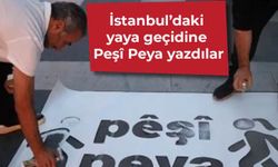 İstanbul’daki yaya geçidine Peşî Peya yazdılar