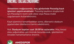 Amedspor: Maç günü Passolig kayıtları yapılmayacak!