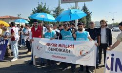 Diyarbakır'da hekimler, insanca çalışma koşulları için eylem yaptı