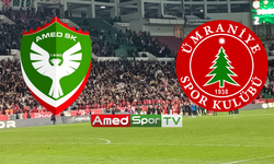 Amedspor, Ümraniyespor'u 2-0'lık skorla ilk yarıda geçti