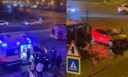 Diyarbakır’da trafik kazası: Araç alev aldı