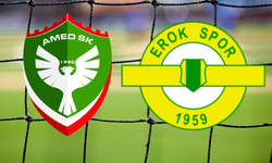 Erokspor-Amedspor maçında ilk yarıda 1-1'lik eşitlik