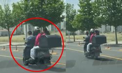 Diyarbakır’da tek motosiklette 4 çocukla tehlikeli yolculuk