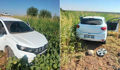 Diyarbakır’da sürücü kontrolü kaybetti, otomobil tarlaya girdi