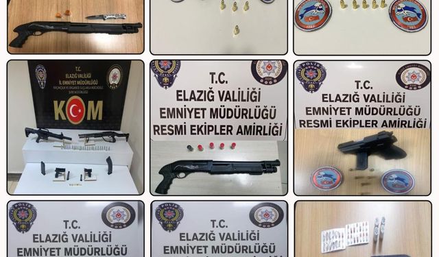 Elazığ'da silah kaçakçılığı operasyonu: 8 kişi yakalandı
