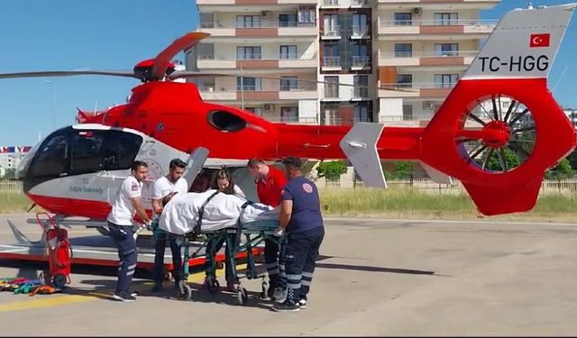 Diyarbakır'daki yaralı için ambulans havalandı