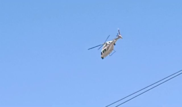 Narin’in arama çalışmalarına polis helikopteri de katıldı