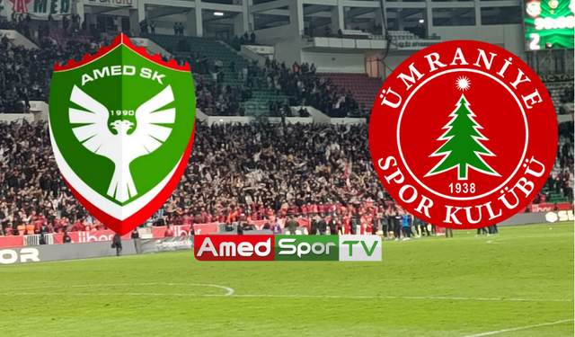 Amedspor, Ümraniyespor'u 2-0'lık skorla ilk yarıda geçti