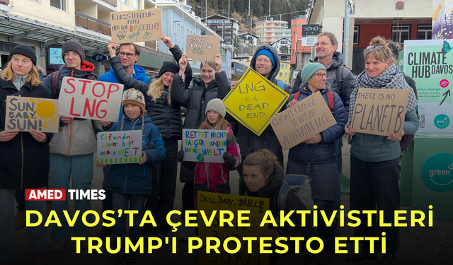 Davos’ta çevre aktivistleri Trump'ı protesto etti