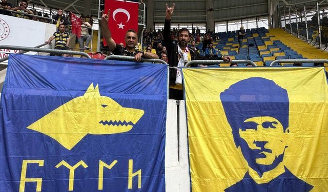 Ankaragücü - Amedspor maçında açılan bayraklarla ilgili taraftar emniyete çağrıldı