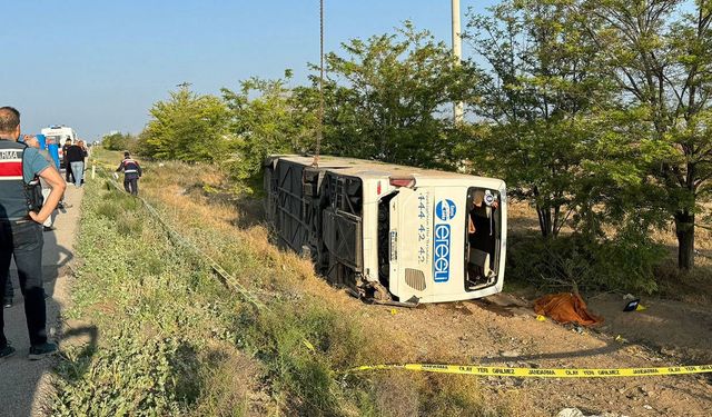 Konya Ereğli’de otobüs devrildi: 1 ölü, 23 yaralı