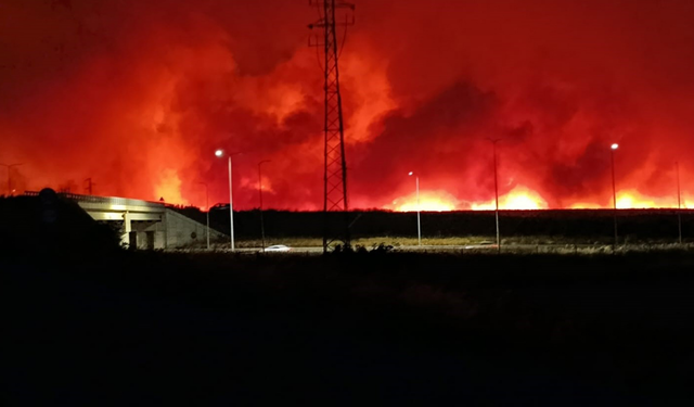 Tekirdağ’da orman yangını: mahalleler tahliye edildi