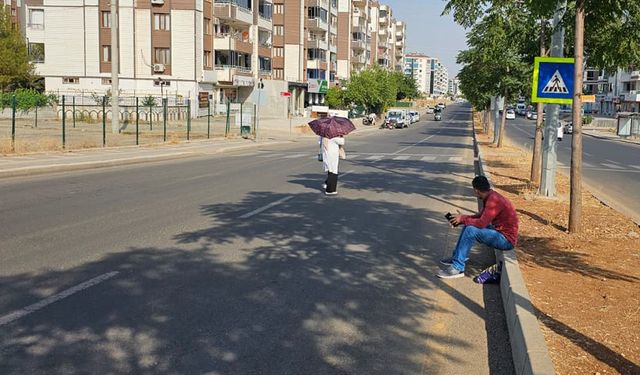 Durak yok, tabela var: Diyarbakırlılar otobüs için yol ortasında bekliyor