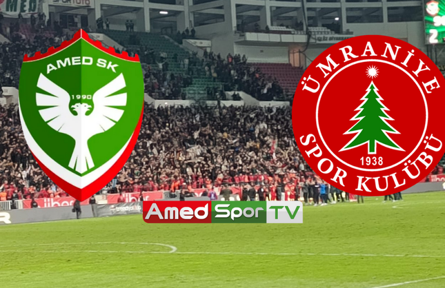 Amedspor, Ümraniyespor'u 2-0'lık skorla ilk yarıda geçti