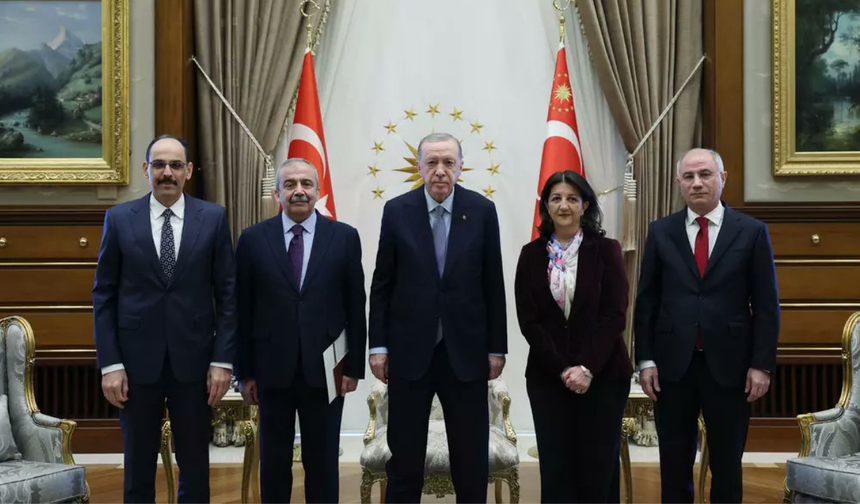 Erdoğan ile DEM Parti heyeti görüşmesinden ilk fotoğraflar