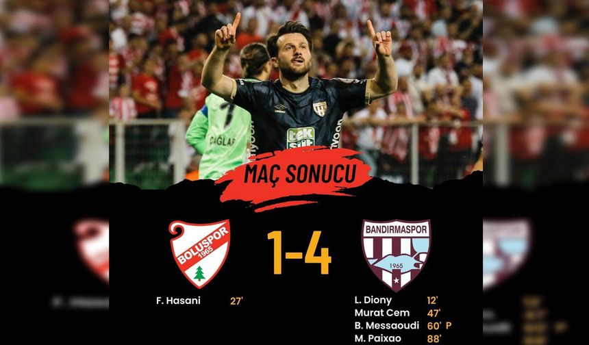 Bandırmaspor final kapısını araladı: Boluspor'u 4-1'le geçti
