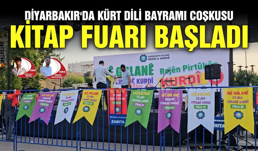 Diyarbakır'da Kürt dili Bayramı coşkusu Kitap Fuarı başladı
