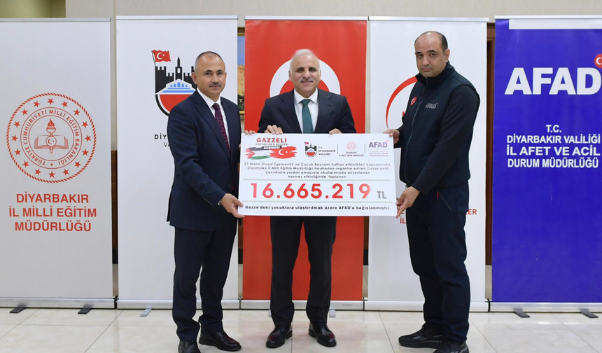 Diyarbakırlı çocuklar, Filistinli çocuklar için 16 milyon TL bağış topladı