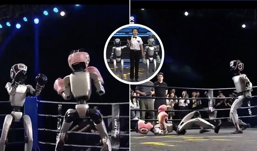 Dünyanın ilk insansı robot dövüş turnuvası gerçekleşti