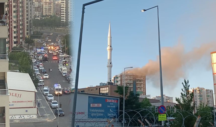 Diyarbakır’da sitede yangın: Mahsur kalan vatandaşlar var