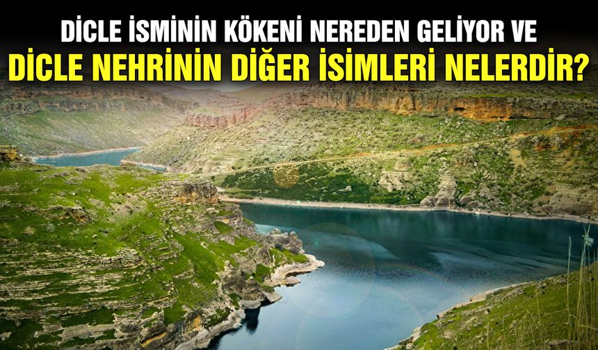 Dicle isminin kökeni nereden geliyor ve Dicle nehrinin diğer isimleri nelerdir?