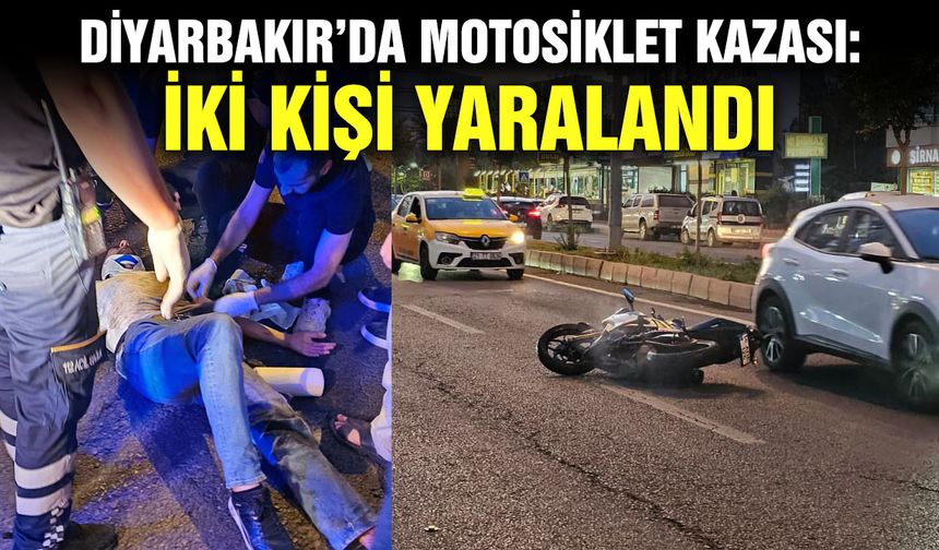 Diyarbakır’da motosiklet kazası: İki kişi yaralandı