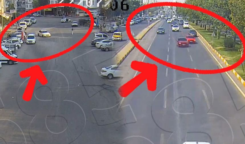 Diyarbakır’da trafik magandaları kameraya yansıdı
