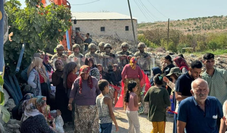 Şanlıurfa’da TOKİ kanalizasyon çalışmaları protesto edildi